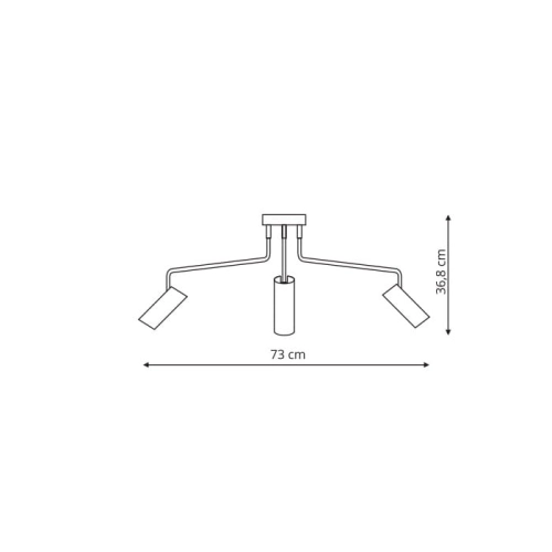 Lampa wisząca FUTURO czarna 3x35W GU10 Light Prestige