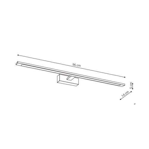 Kinkiet ISLA biały IP44 1x32W LED 96cm Light Prestige