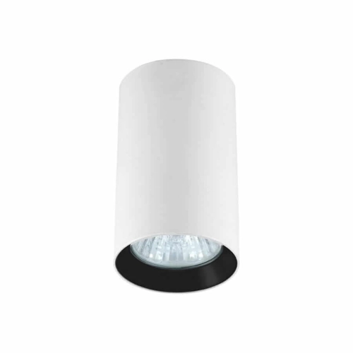 Oprawa natynkowa MANACOR biało-czarna 1x50W GU10 9 cm Light Prestige