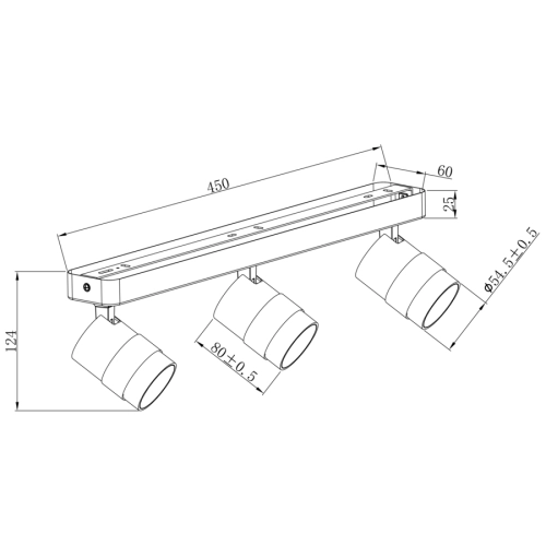 Lampa podsufitowa ANILLO biała 3x50W GU10 Light Prestige